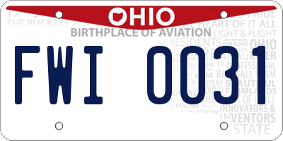 OH license plate FWI0031