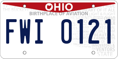 OH license plate FWI0121
