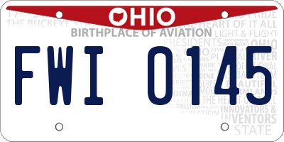 OH license plate FWI0145