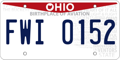 OH license plate FWI0152