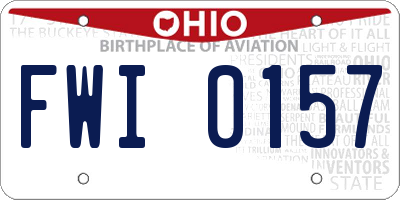 OH license plate FWI0157