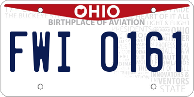 OH license plate FWI0161