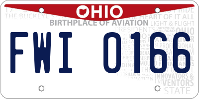 OH license plate FWI0166