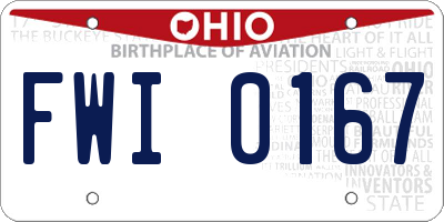 OH license plate FWI0167