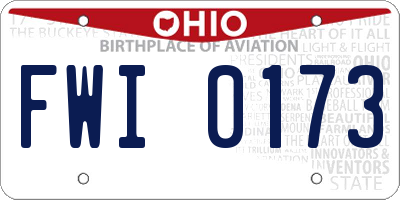 OH license plate FWI0173
