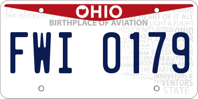 OH license plate FWI0179