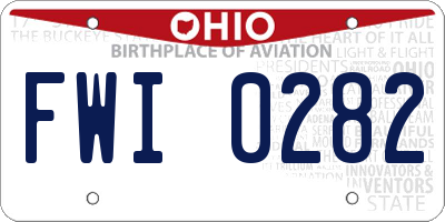 OH license plate FWI0282