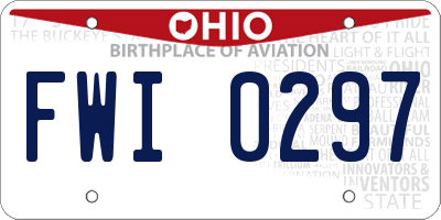OH license plate FWI0297