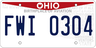 OH license plate FWI0304