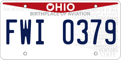 OH license plate FWI0379