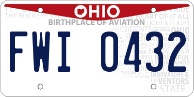 OH license plate FWI0432