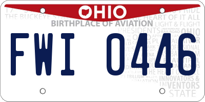OH license plate FWI0446