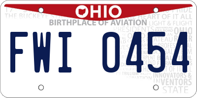 OH license plate FWI0454