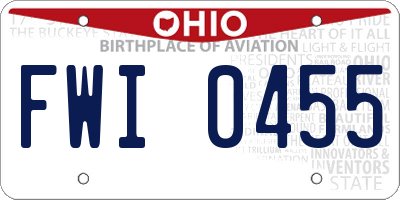 OH license plate FWI0455