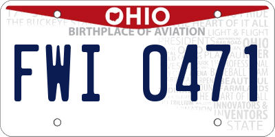 OH license plate FWI0471