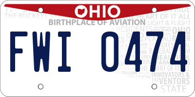 OH license plate FWI0474
