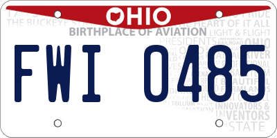 OH license plate FWI0485