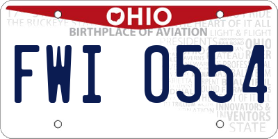 OH license plate FWI0554