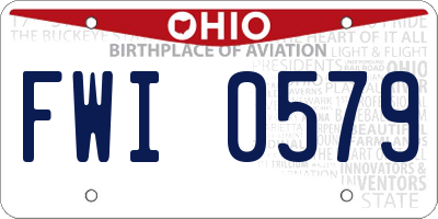 OH license plate FWI0579