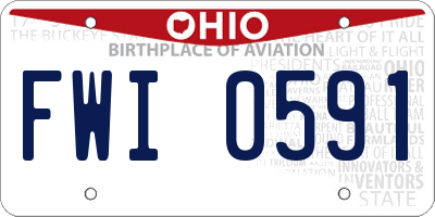 OH license plate FWI0591