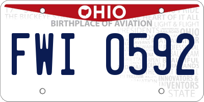 OH license plate FWI0592