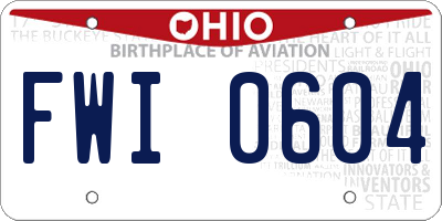 OH license plate FWI0604
