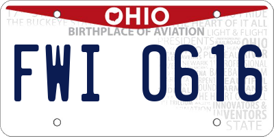 OH license plate FWI0616