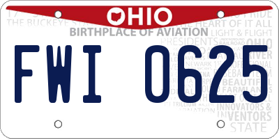 OH license plate FWI0625