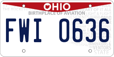 OH license plate FWI0636