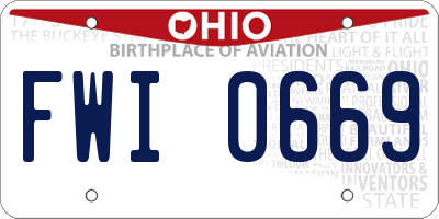 OH license plate FWI0669