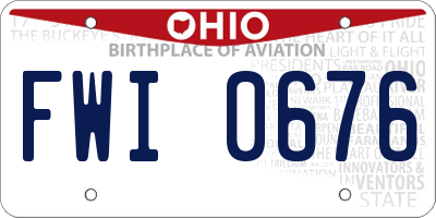 OH license plate FWI0676