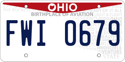 OH license plate FWI0679