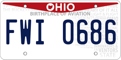 OH license plate FWI0686