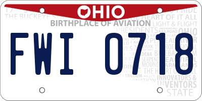 OH license plate FWI0718