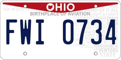 OH license plate FWI0734