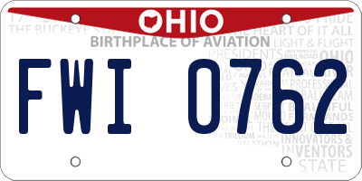 OH license plate FWI0762