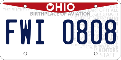 OH license plate FWI0808