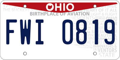 OH license plate FWI0819