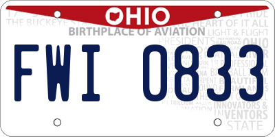 OH license plate FWI0833