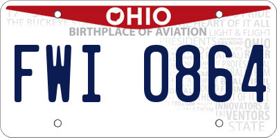 OH license plate FWI0864