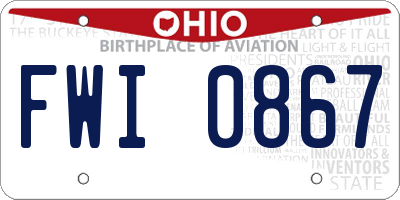 OH license plate FWI0867