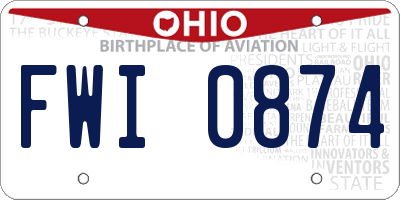 OH license plate FWI0874