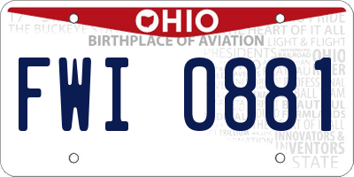 OH license plate FWI0881