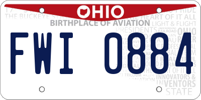 OH license plate FWI0884