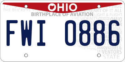 OH license plate FWI0886