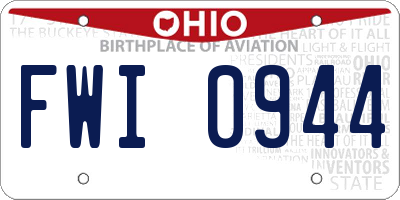OH license plate FWI0944