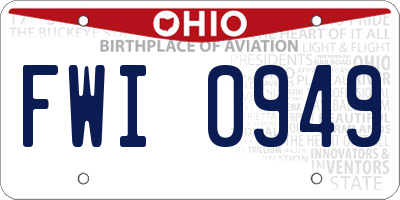 OH license plate FWI0949