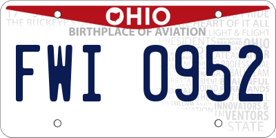 OH license plate FWI0952