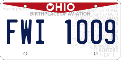 OH license plate FWI1009