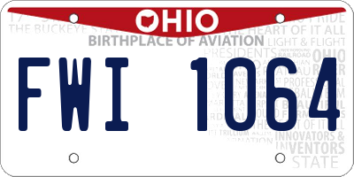 OH license plate FWI1064